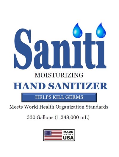 Saniti (330 Gallon Label Front)